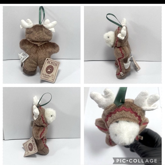 NWT Boyds Bears Mini Merry Moosemas disguised as ginger bread approx 5” - Picture 10 of 12